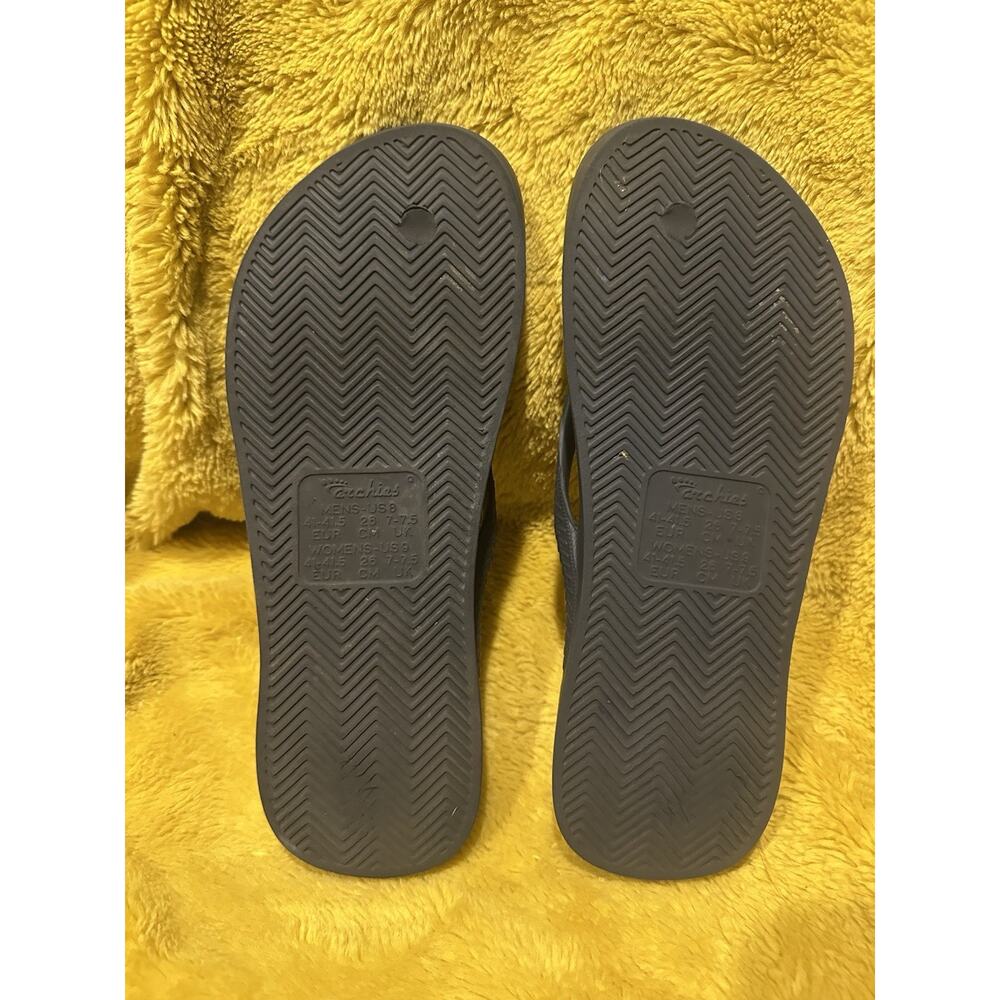 ARCHIES Arch Support Flip Flops Women 9 Men 8 Orthotic Sandals Navy Slip on - Picture 3 of 8